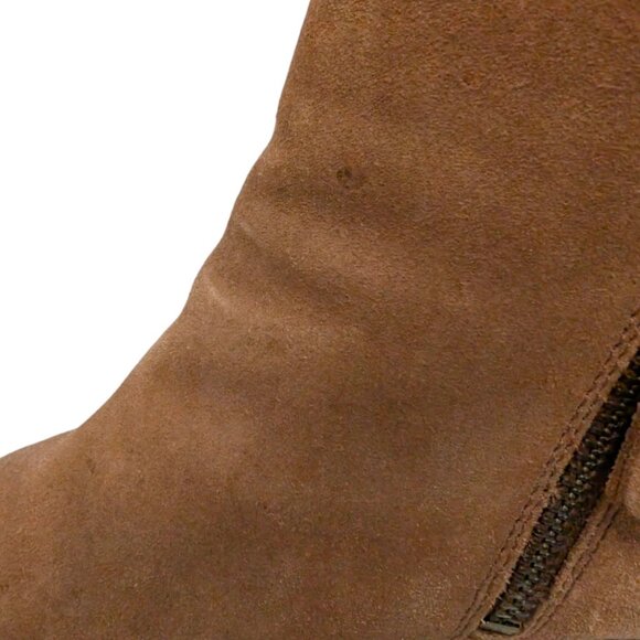 Frye Judith Suede Leather Booties Womens Brown Double Zip Ankle Boots Size 8 - Picture 13 of 13